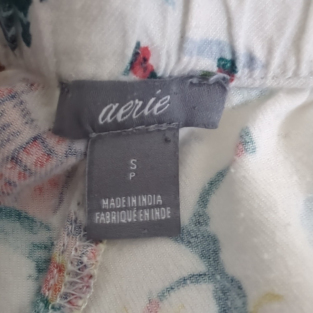 Aerie Flannel Pajama Bottoms Pants Lounge  w/ Pockets Sz Small Petite S/P Winter - Picture 13 of 16